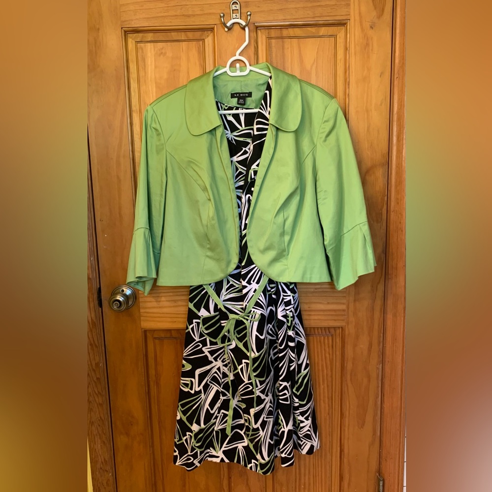 Le Bos Green patterned dress - Picture 5 of 7